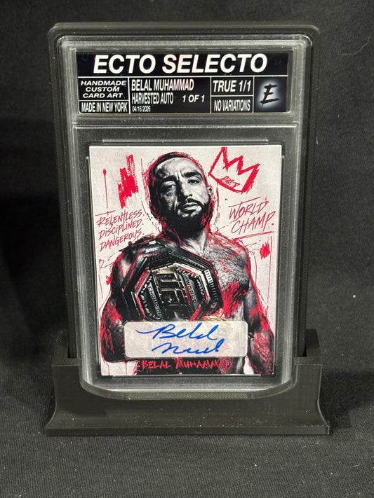 Belal Muhammad – “Relentless” – (Ecto Selecto 1/1 Cut Signature Card)