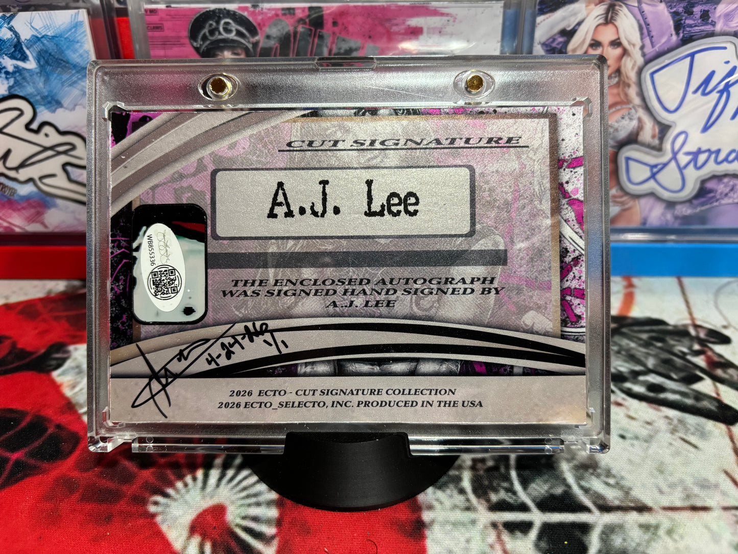 AJ Lee – “Punk Heart” –  1/1 - (ECTO Cut Signature 3.5x5.24 Art Card)