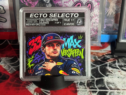 Max Verstappen – “Elevate” – (Ecto Selecto 1/1 Custom Slabbed Card – Horizontal 2.5x3.5)
