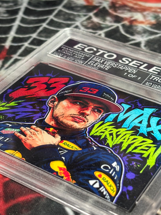 Max Verstappen – “Elevate” – (Ecto Selecto 1/1 Custom Slabbed Card – Horizontal 2.5x3.5)