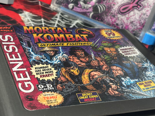 Temu Mortal Kombat – “Ultimate Fighters!” – (Jumbo Sega Genesis Style Art Cartridge 5.75x9)