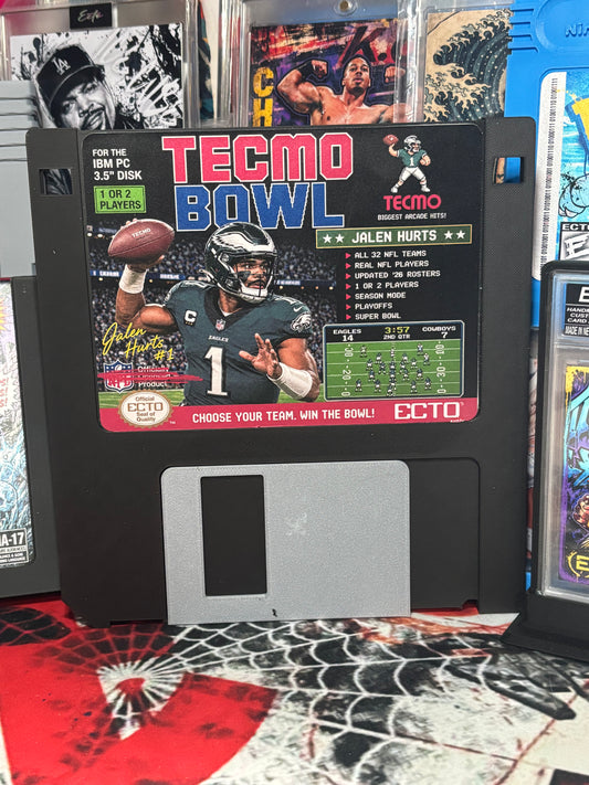 Jalen Hurts – “TECMO BOWL ’26” – (Jumbo Floppy Disk Art 8.75x8)
