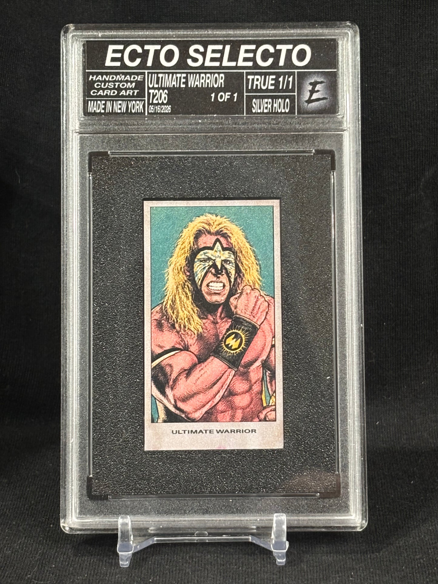 Ultimate Warrior – “T206” – (ECTO SELECTO 1/1 Wrestling Art Card)