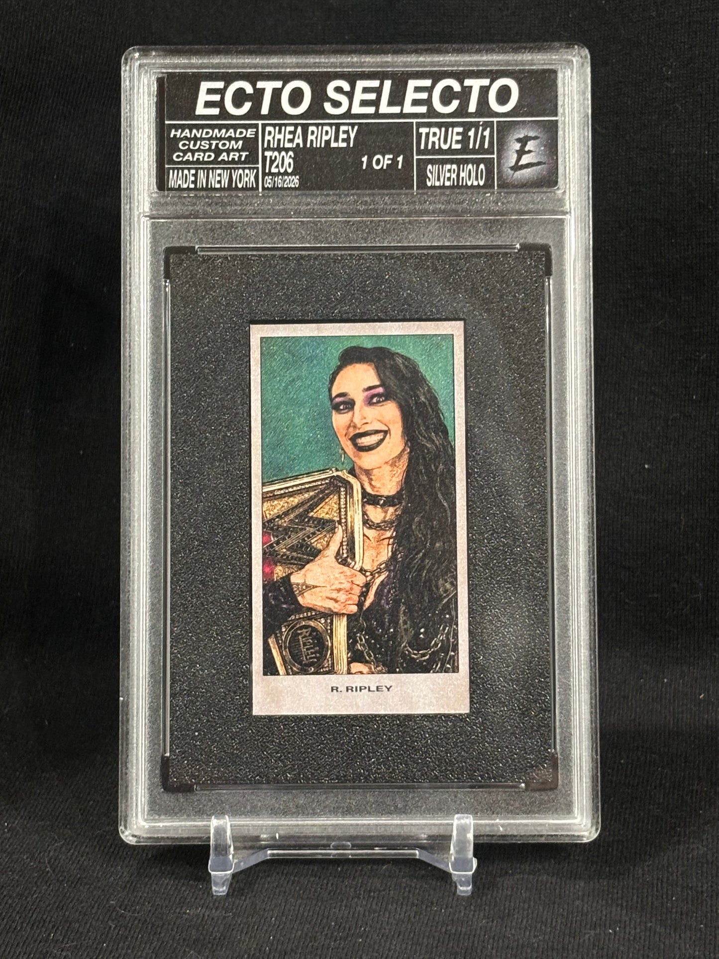 Rhea Ripley – “T206” – (ECTO SELECTO 1/1 Wrestling Art Card)