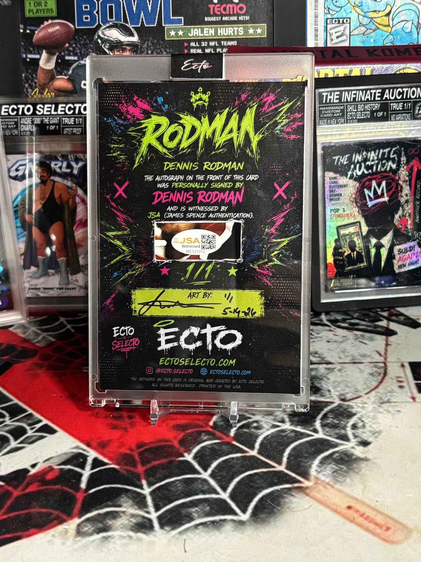 Dennis Rodman – “Sicker Than Your Average” – (Ecto Selecto 1/1 Cut Signature Art Card)