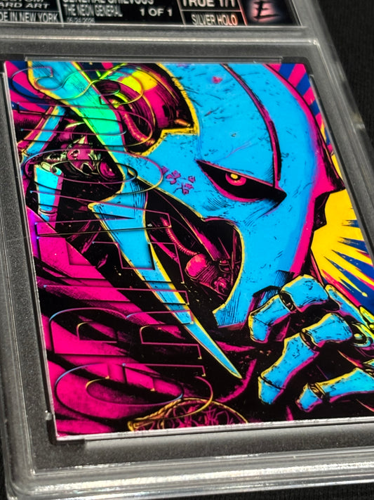 GENERAL GRIEVOUS — “THE NEON GENERAL” — (Ecto Selecto 2.5x3.5 Slabbed Art Card)