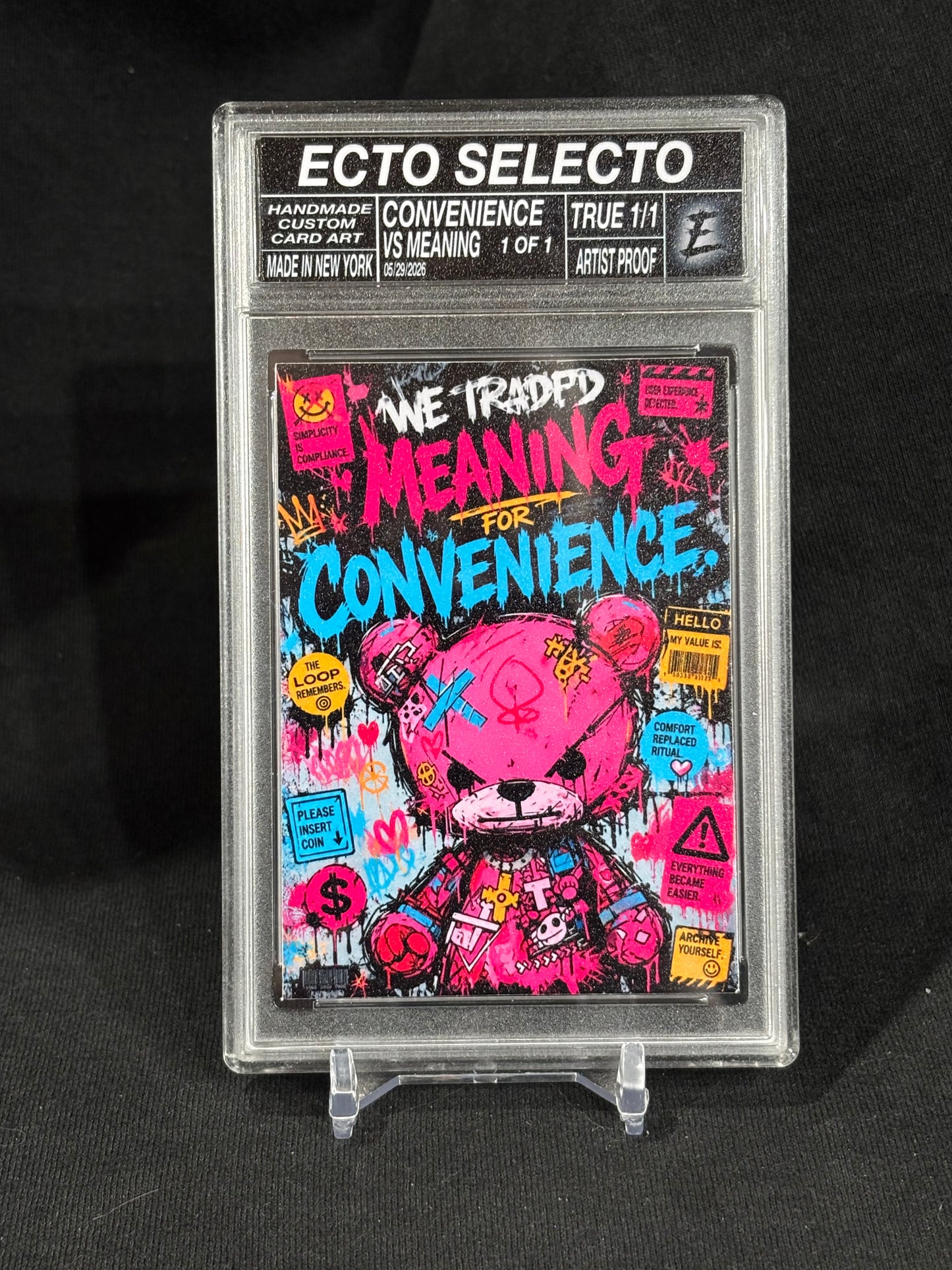 Convenience vs Meaning – "We Traded Meaning for Convenience" – (Hollow Icons Art Card)