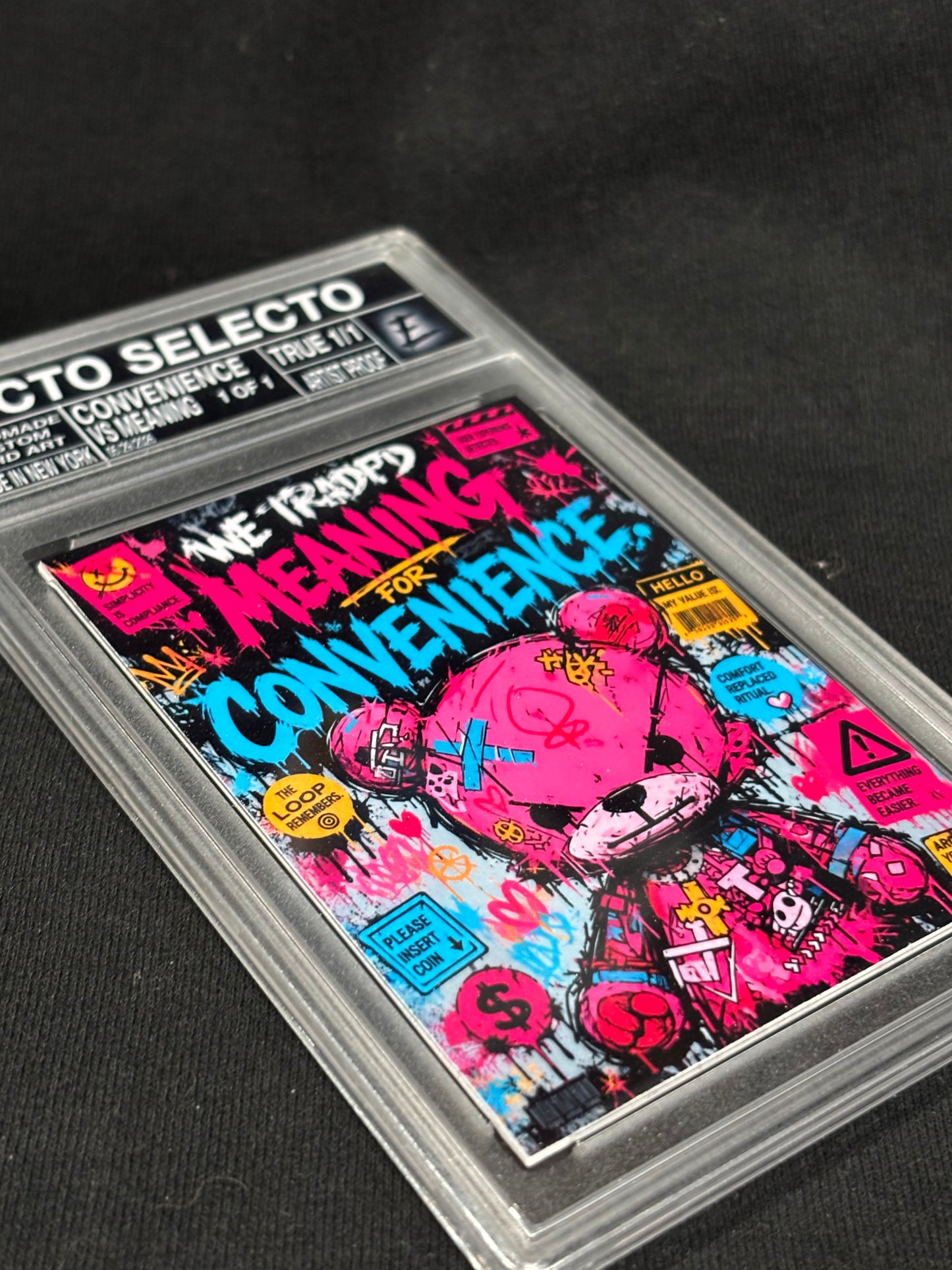 Convenience vs Meaning – "We Traded Meaning for Convenience" – (Hollow Icons Art Card)