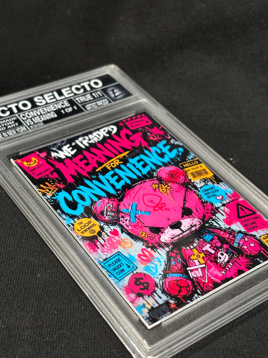 Convenience vs Meaning – "We Traded Meaning for Convenience" – (Hollow Icons Art Card)