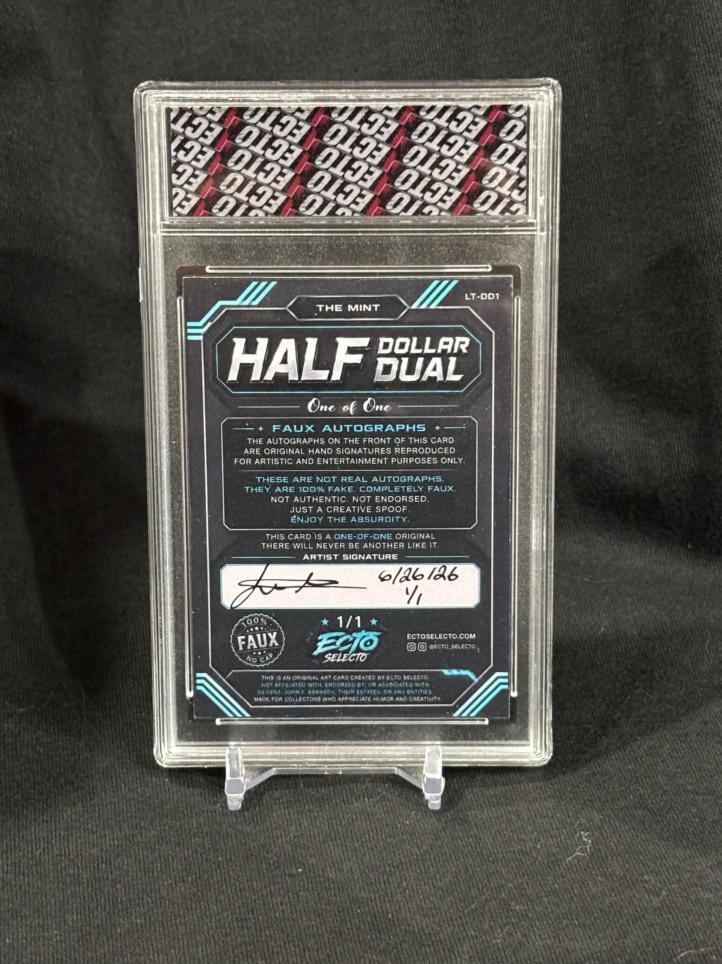 Half Dollar Duals – 50 Cent x JFK – Obscur Series – Faux Autograph Art Card – Limited Edition