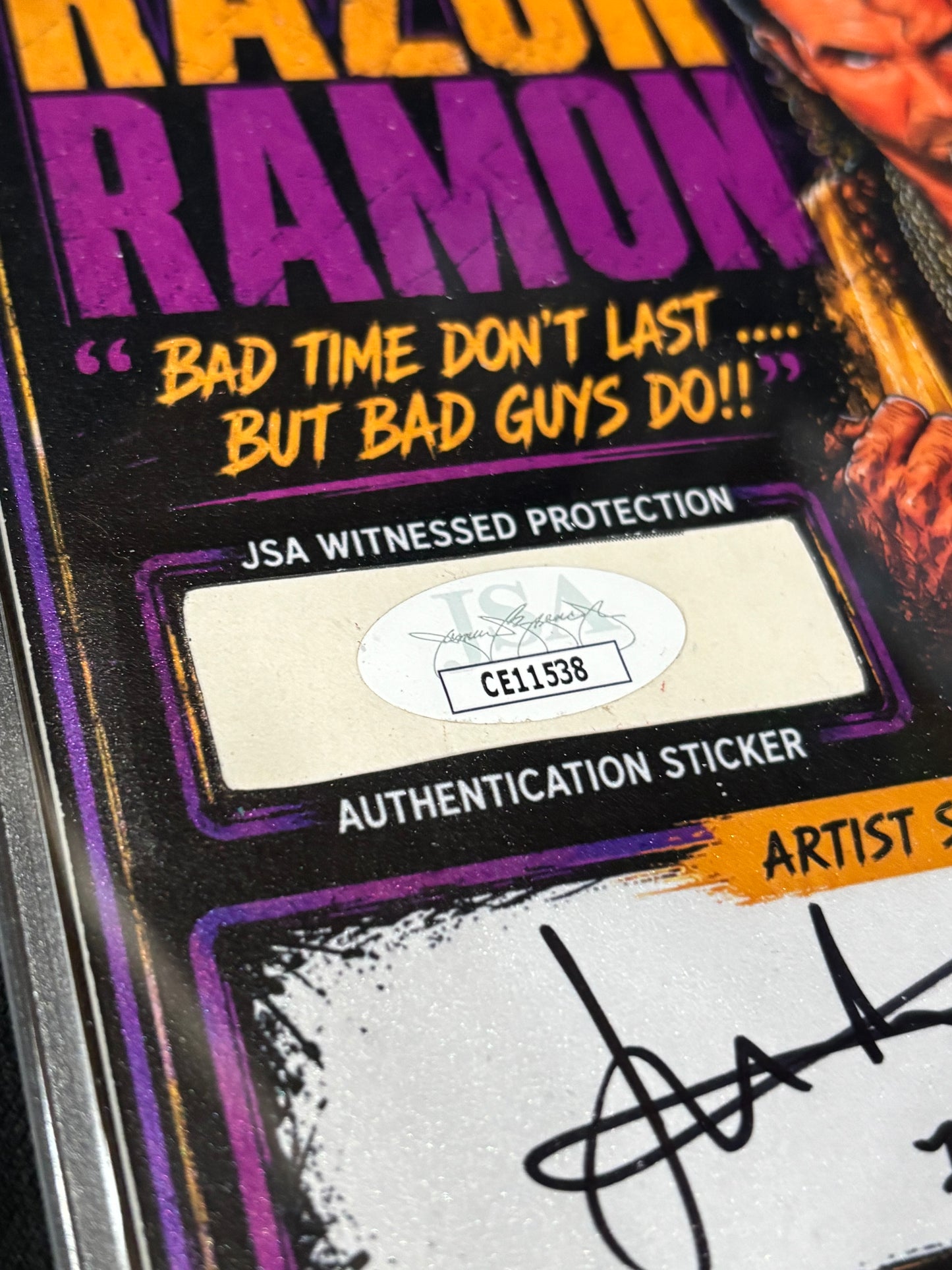 Razor Ramon 5x7 Cut Signature Art Card – JSA Authenticated – Artist Signed – True 1/1 Original
