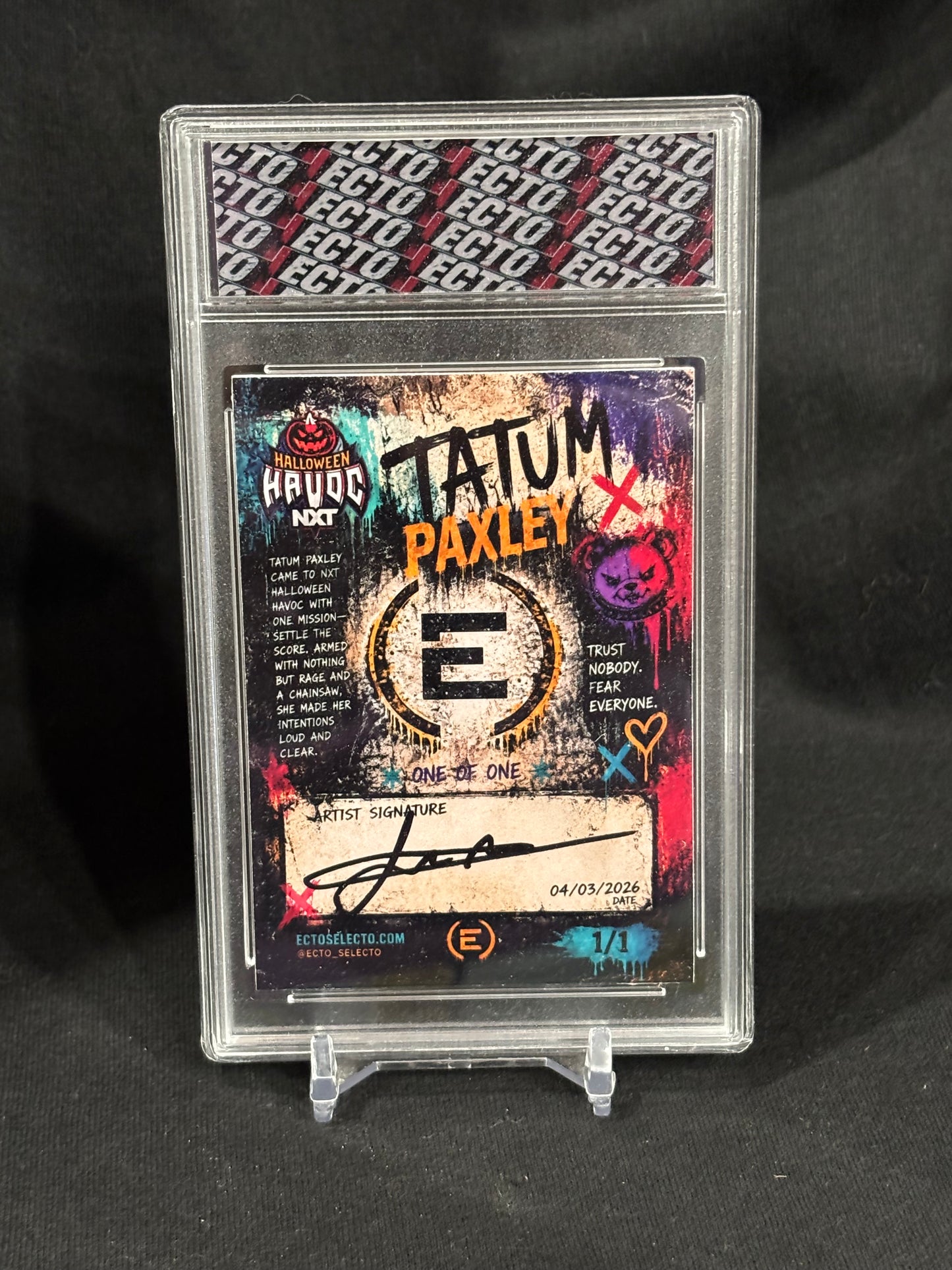 Tatum Paxley – "Chainsaw Havoc" Handmade Custom Art Card