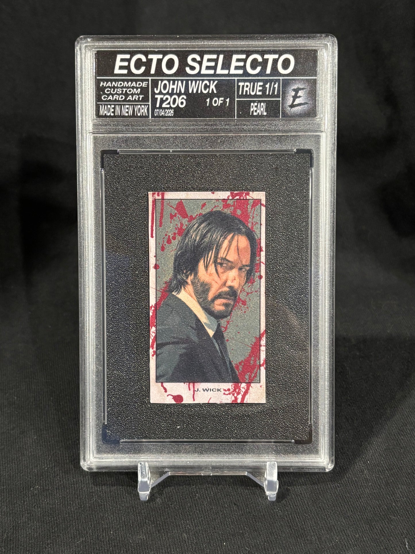 John Wick T206 Style Custom Trading Card | Handmade Art Card | Base & True 1/1 Parallels | Ecto Selecto