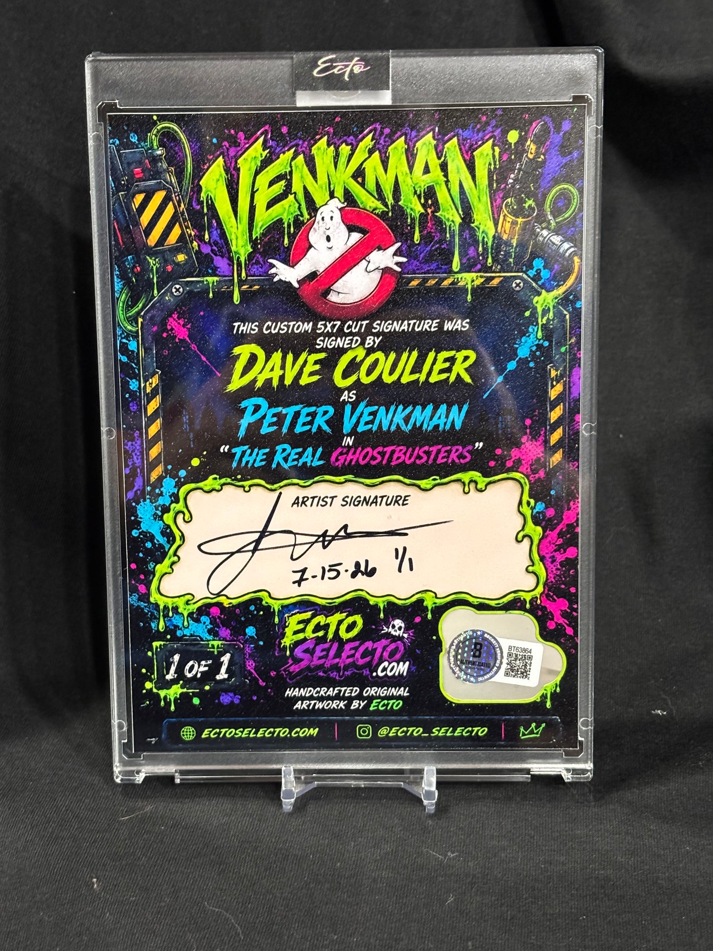 David Coulier "Peter Venkman" 5x7 Cut Signature | Beckett Authenticated | EctoSelecto Original