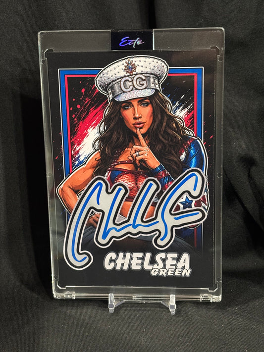 Chelsea Green 4×6 Cut Signature Card – 1/1 | Handcrafted Original | JSA Authenticated