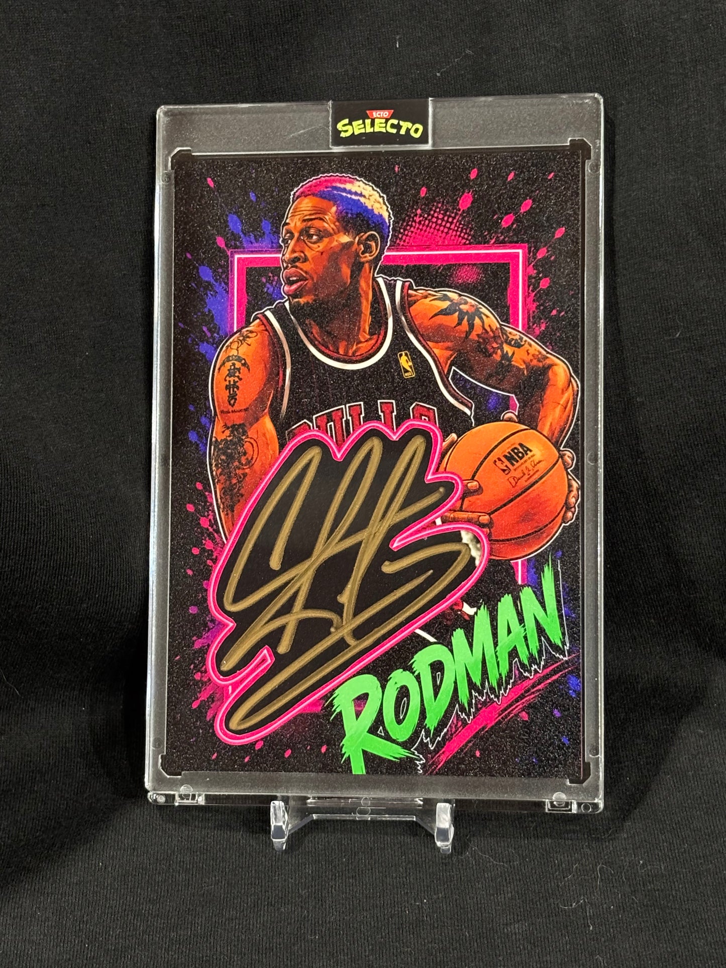 Dennis Rodman 4x6 Cut Signature Art Card – JSA Witnessed Autograph | 1/1 Custom Collectible