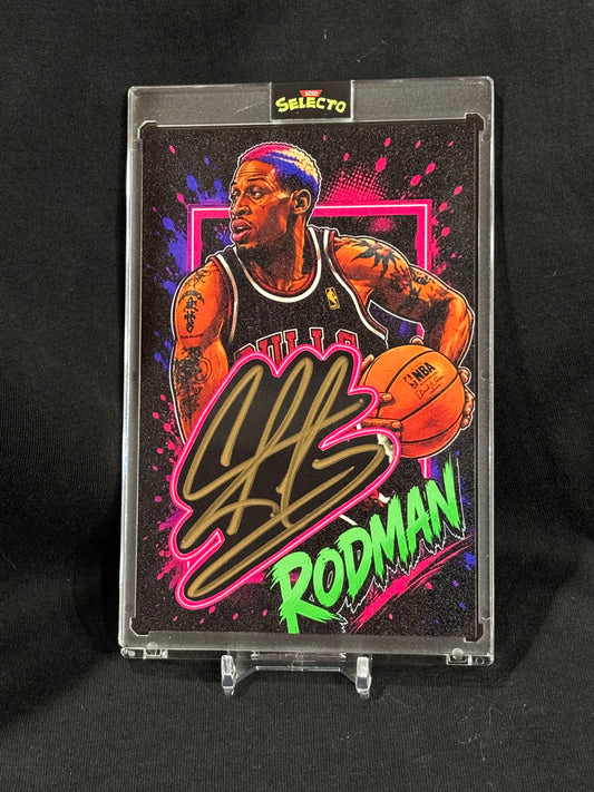 Dennis Rodman 4x6 Cut Signature Art Card – JSA Witnessed Autograph | 1/1 Custom Collectible