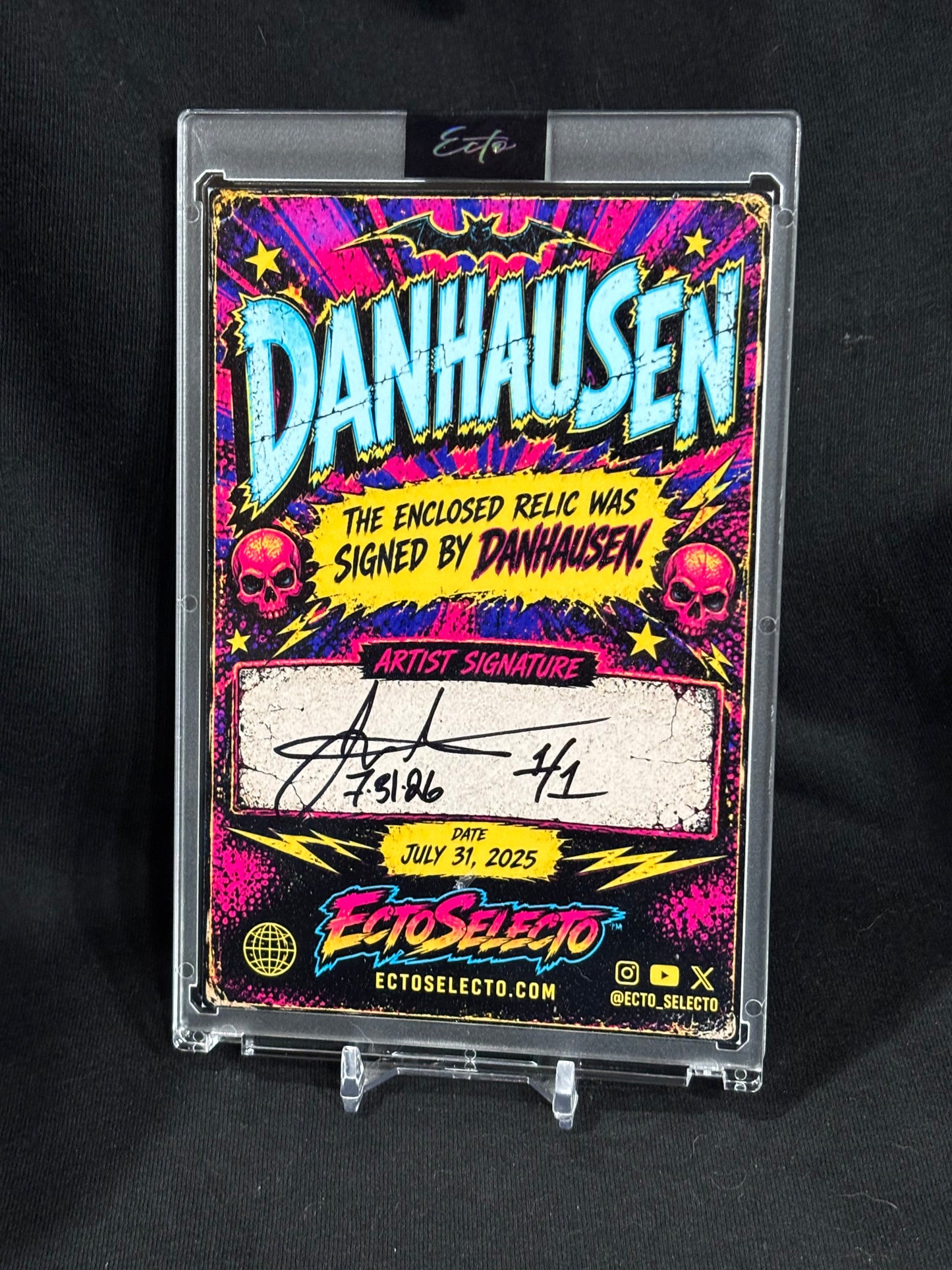 4x6 Danhausen Custom Cut Signature Art Card – 1/1 Original by Ecto Selecto