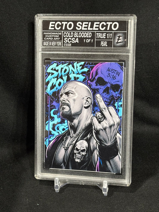 Stone Cold Steve Austin "Cold Blooded" – Ecto Selecto Custom Trading Card