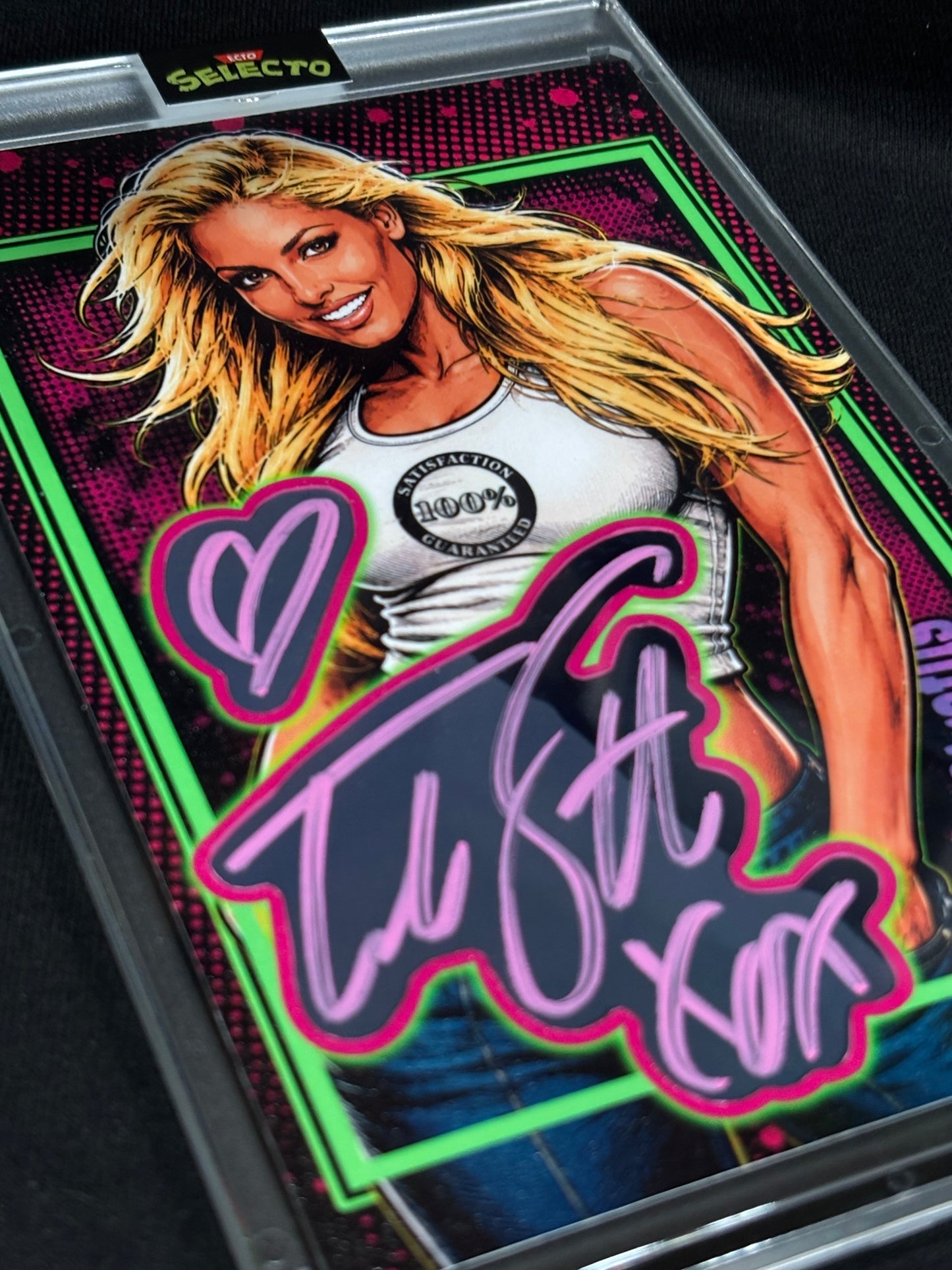 Trish Stratus 4x6 Custom Cut Signature Card | True 1/1 | JSA Authenticated | Artist Signed | Ecto Selecto Exclusive