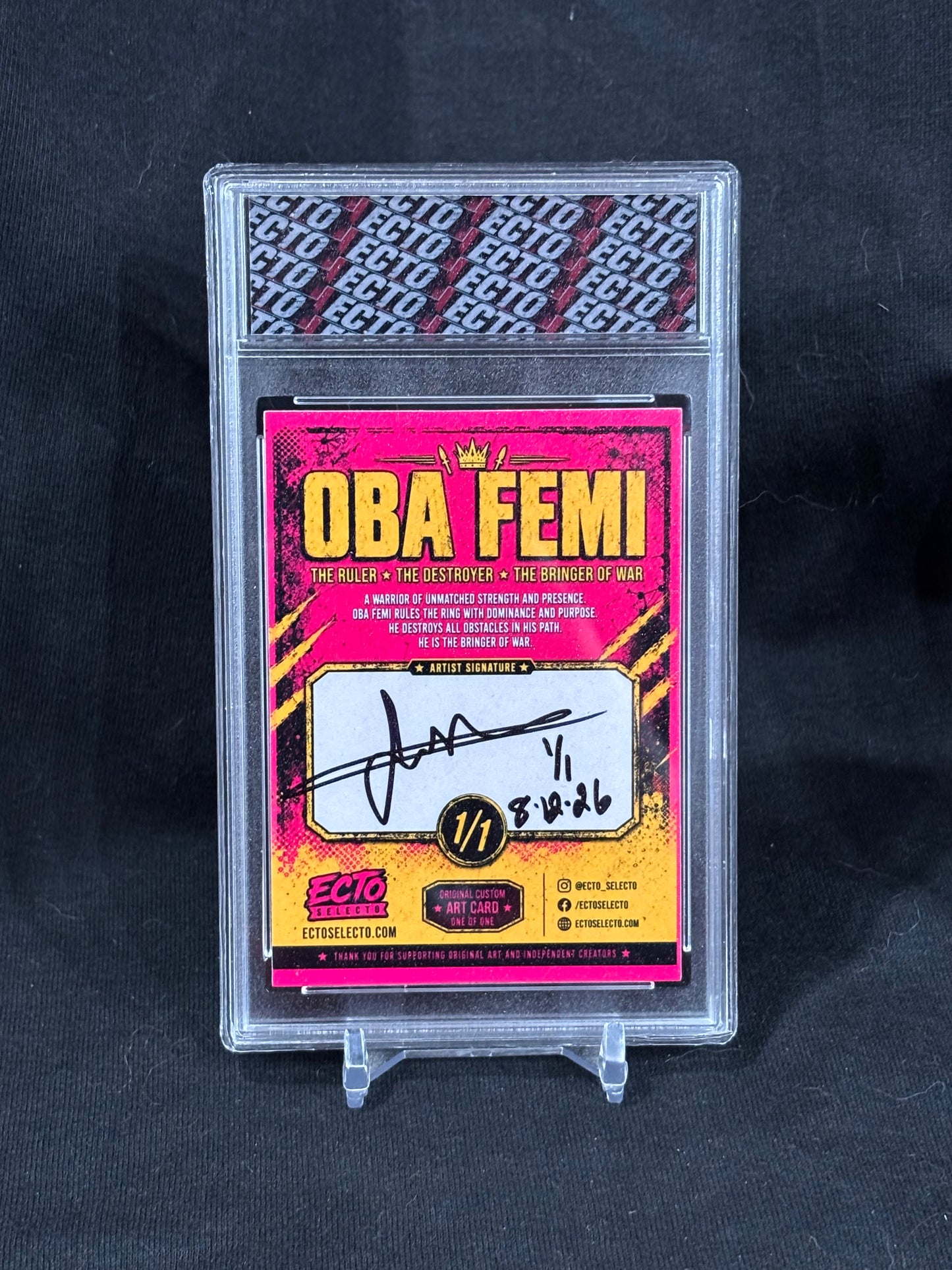 Oba Femi — “The Bringer of War” Custom Art Card