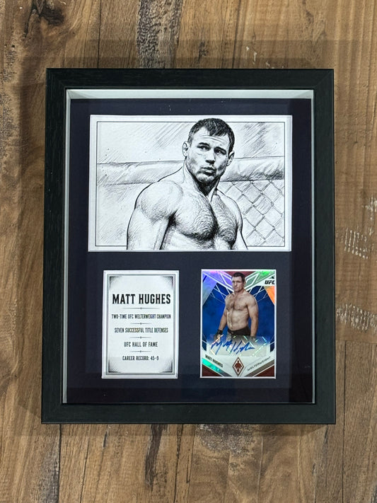 Matt Hughes Signed Panini UFC Card | One-of-a-Kind Framed Display