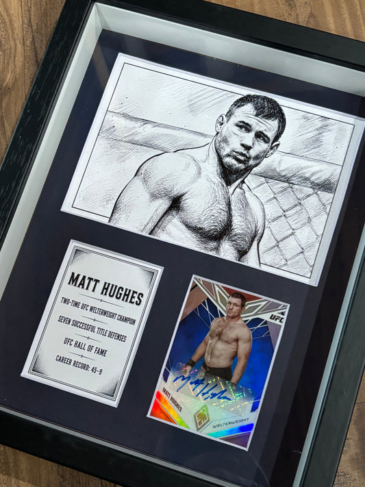 Matt Hughes Signed Panini UFC Card | One-of-a-Kind Framed Display