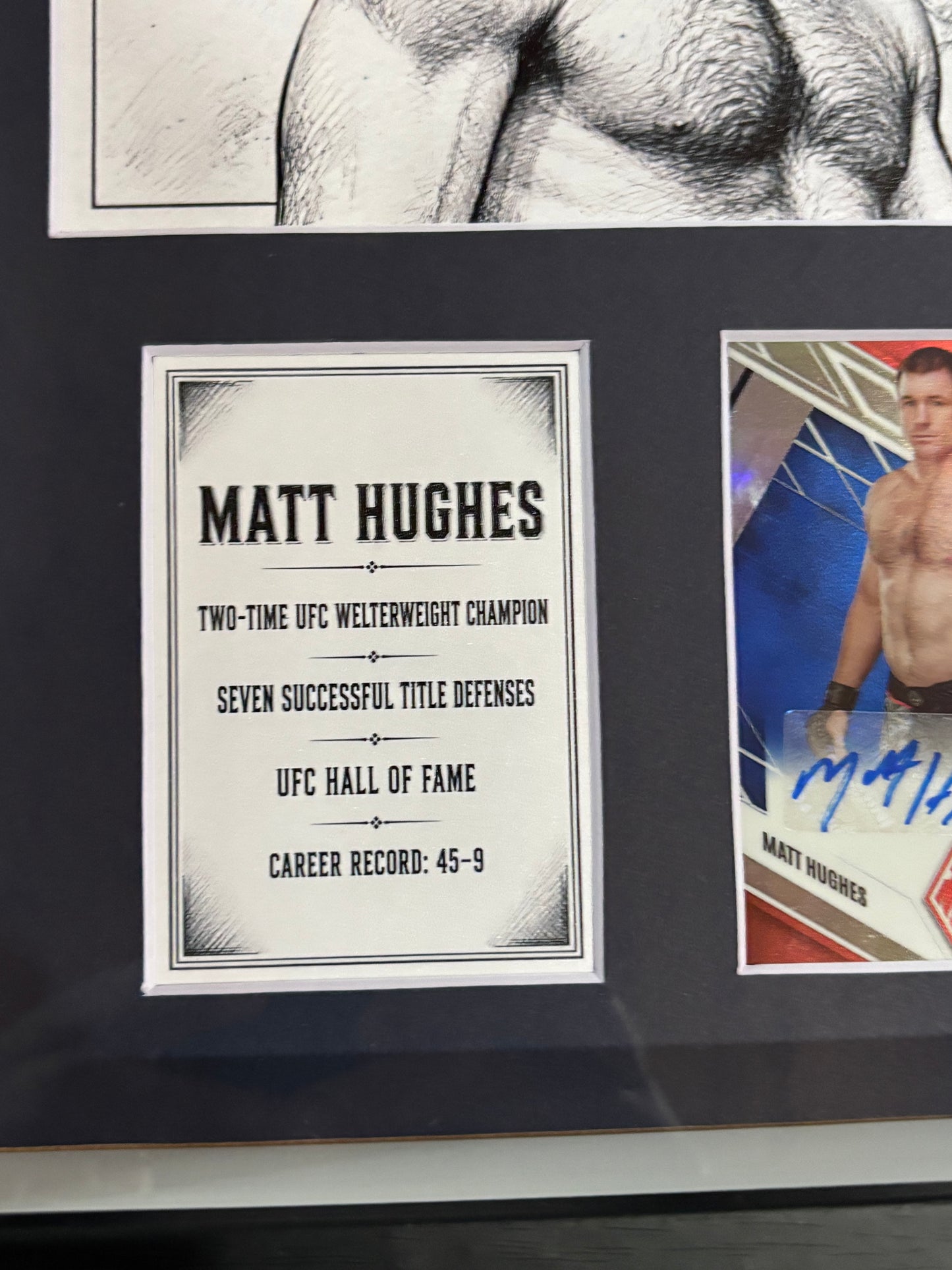 Matt Hughes Signed Panini UFC Card | One-of-a-Kind Framed Display