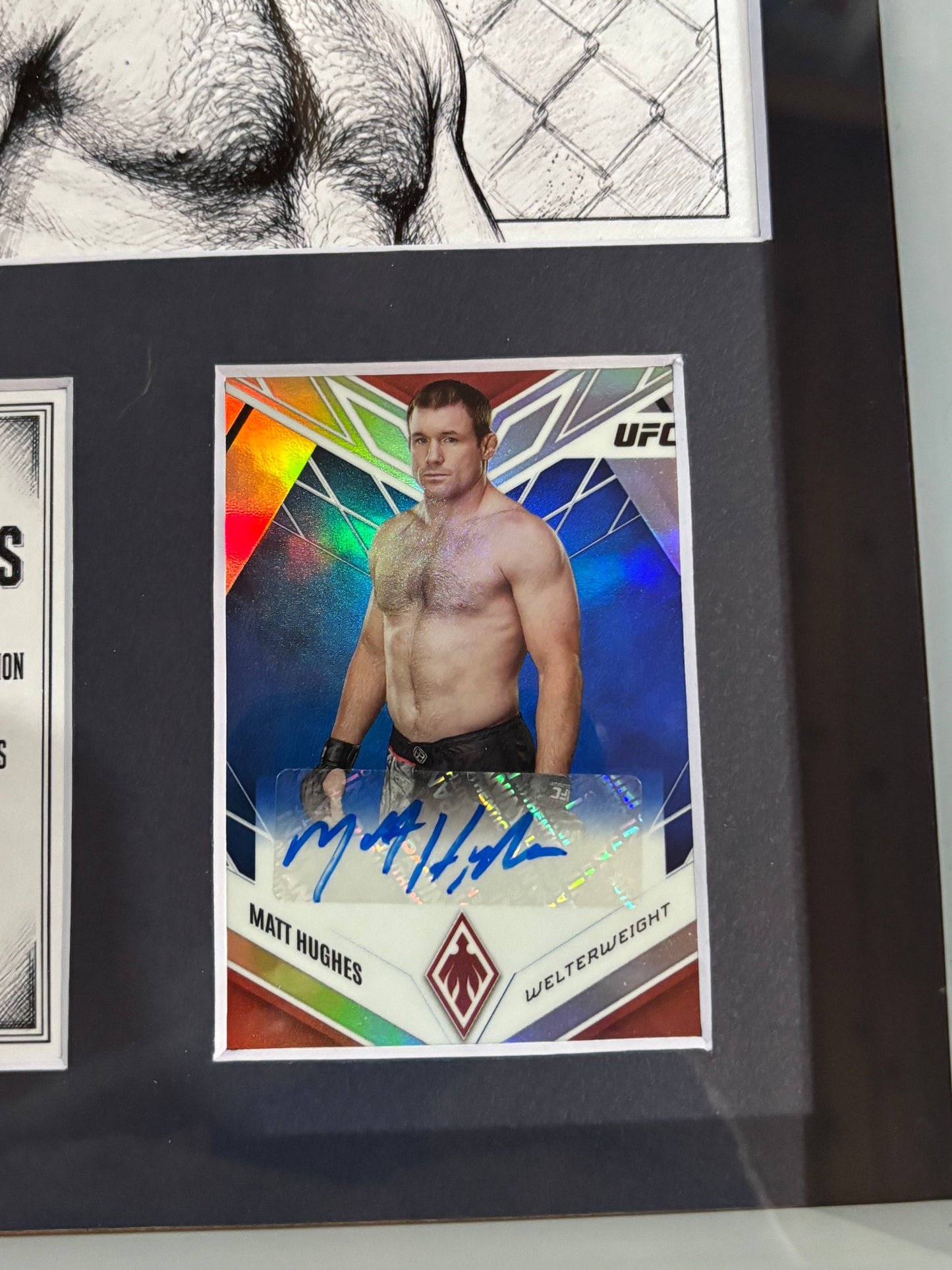 Matt Hughes Signed Panini UFC Card | One-of-a-Kind Framed Display