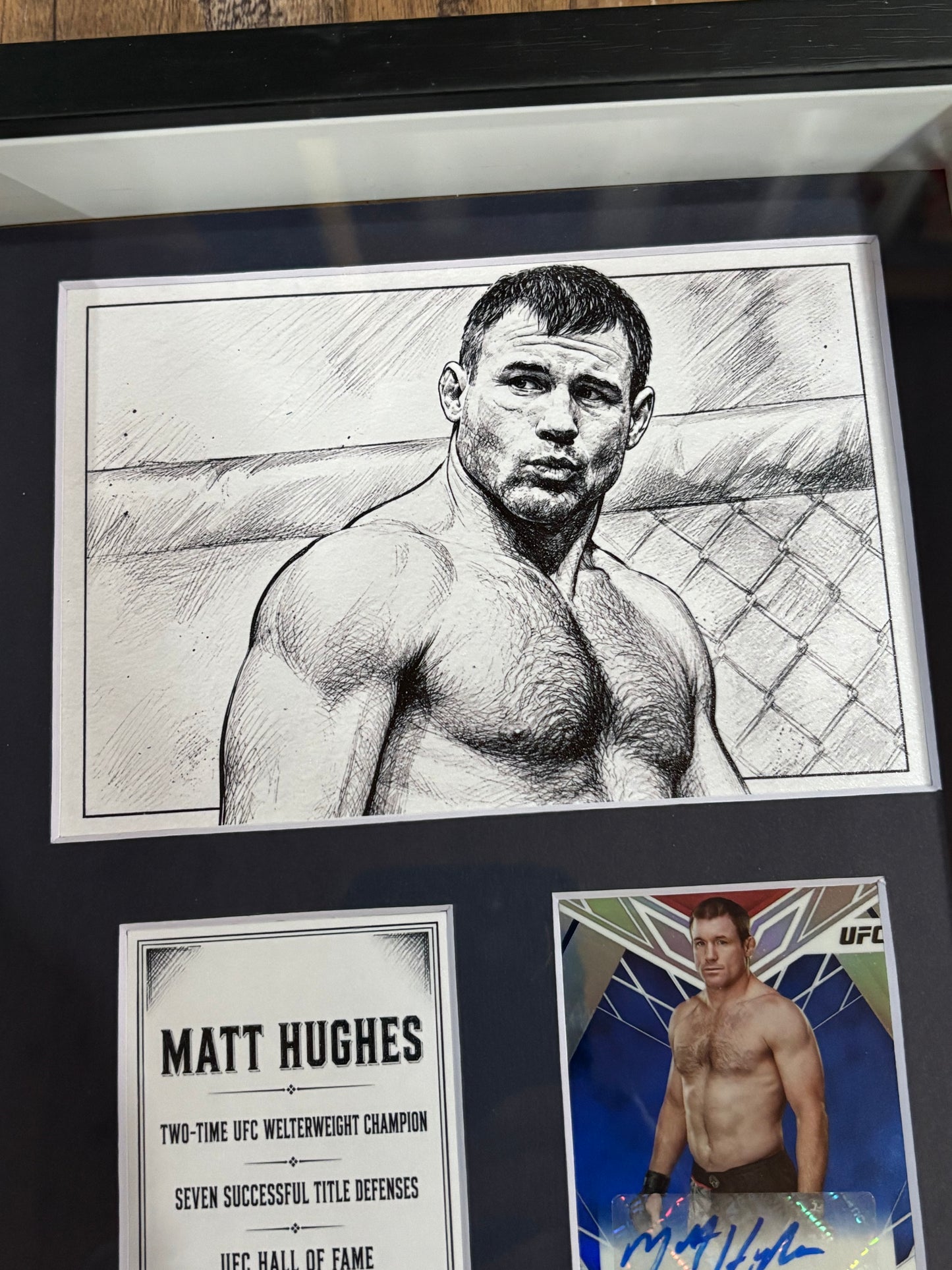 Matt Hughes Signed Panini UFC Card | One-of-a-Kind Framed Display