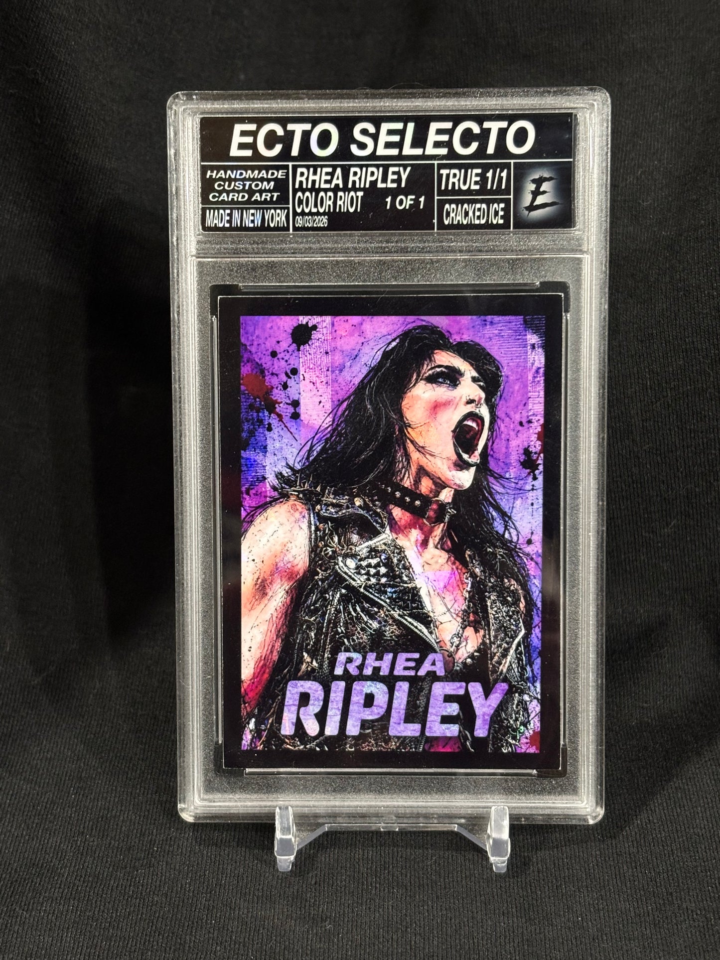 Rhea Ripley “Color Riot” Custom Art Card | Base & True 1/1 Editions