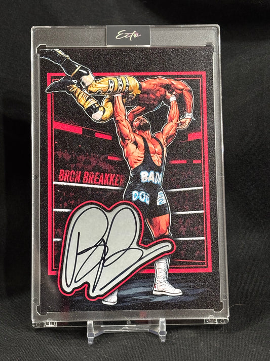 Bron Breakker 4×6 Cut Signature Art Card | PSA Authenticated Autograph | True 1/1