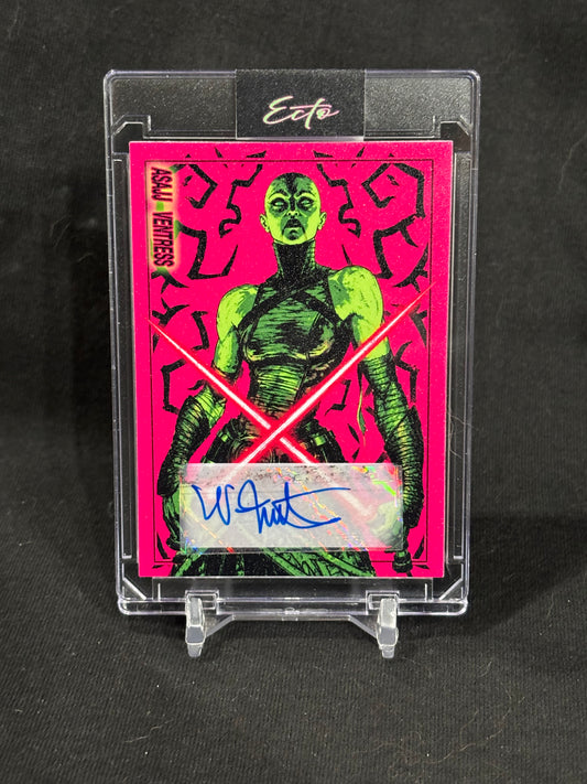Asajj Ventress “Neon Nightsister” — Nika Futterman Autograph Custom Art Card