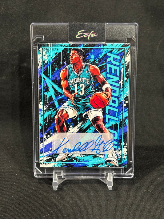Kendall Gill “Hive Voltage” — 1/1 Harvested Autograph Art Card | Charlotte Hornets