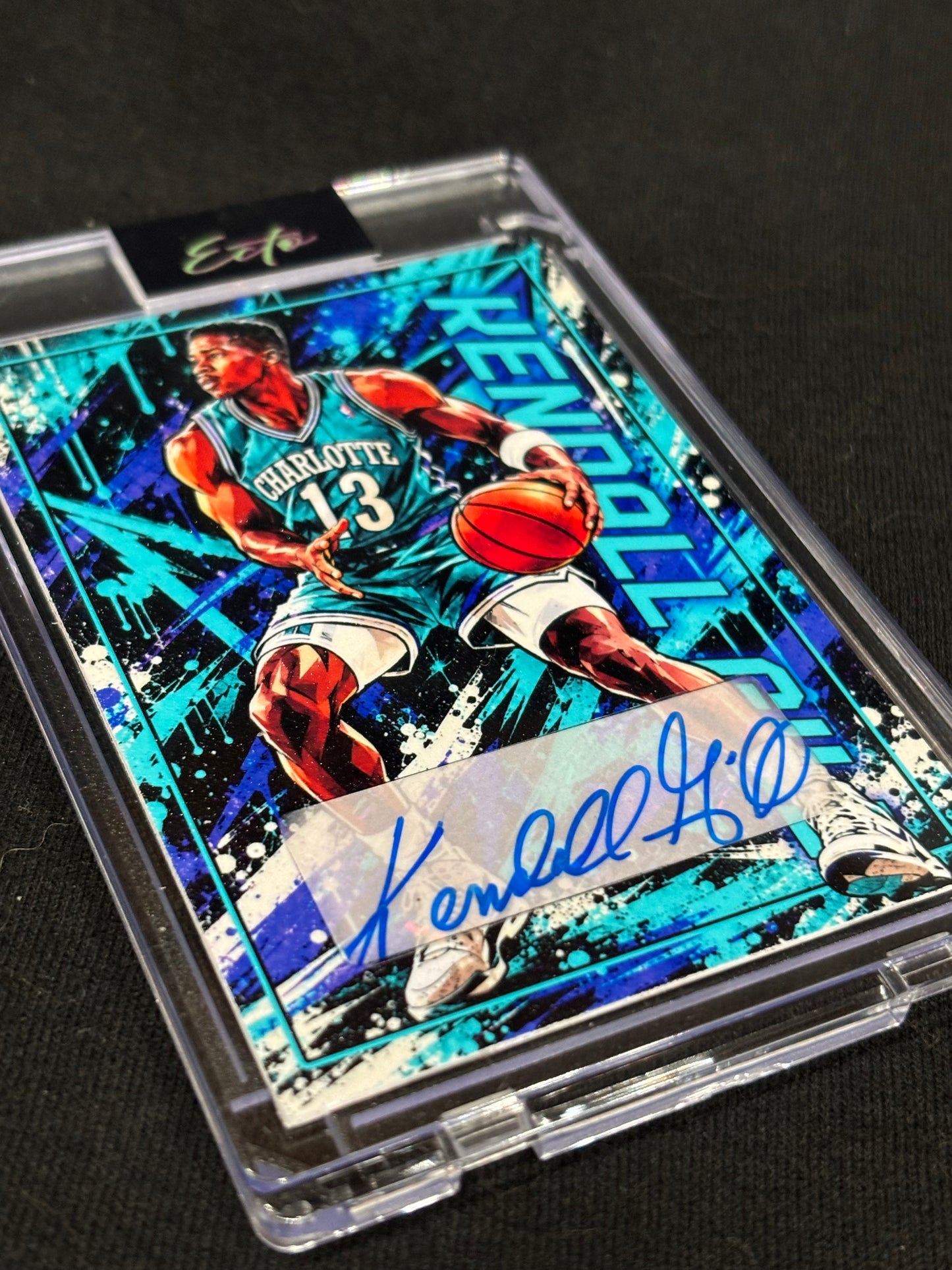 Kendall Gill “Hive Voltage” — 1/1 Harvested Autograph Art Card | Charlotte Hornets