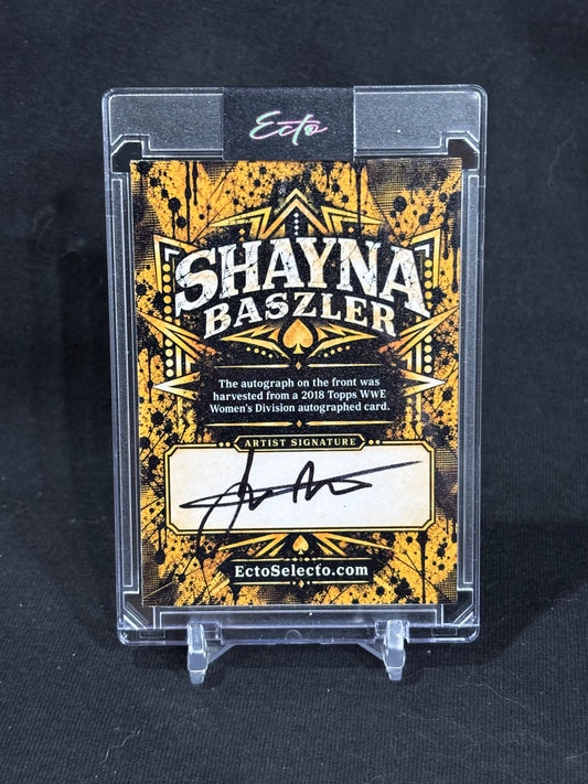 Shayna Baszler “Gilded Queen” — Harvested Autograph Custom Art Card