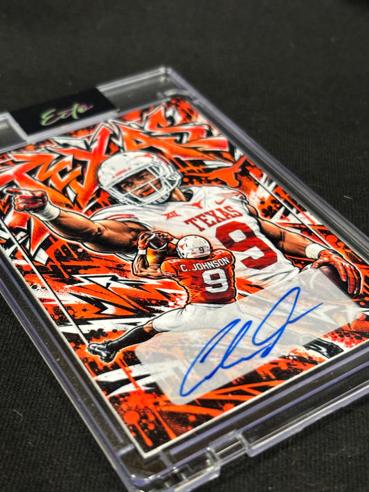 Collin Johnson “Burnt Orange Air” — 1/1 Harvested Autograph Art Card