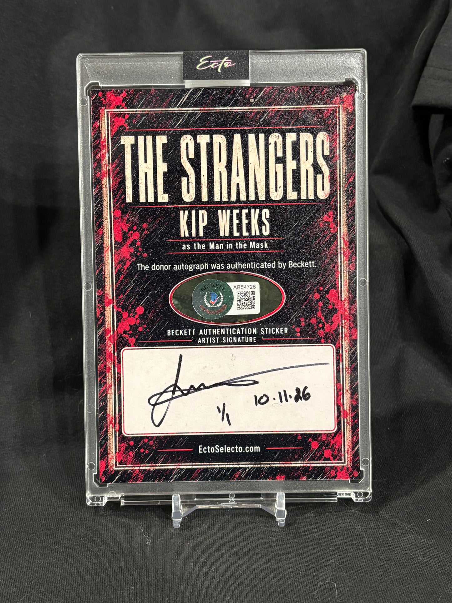 Kip Weeks — The Strangers | 1/1 4×6 Cut Signature Art Card | Beckett Authenticated Autograph