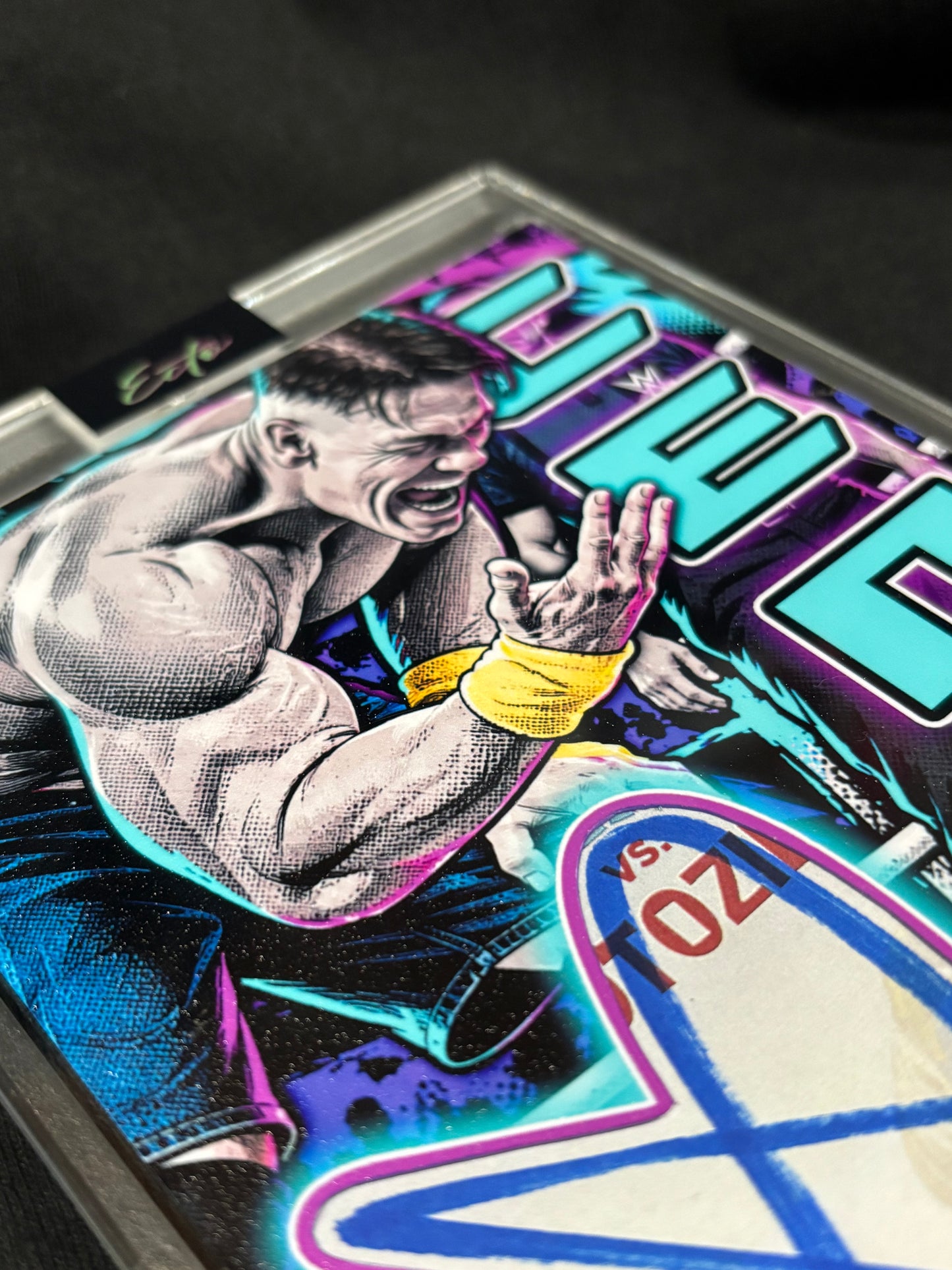 John Cena “Neon Impact” — 1/1 Cut Signature Art | 4×6