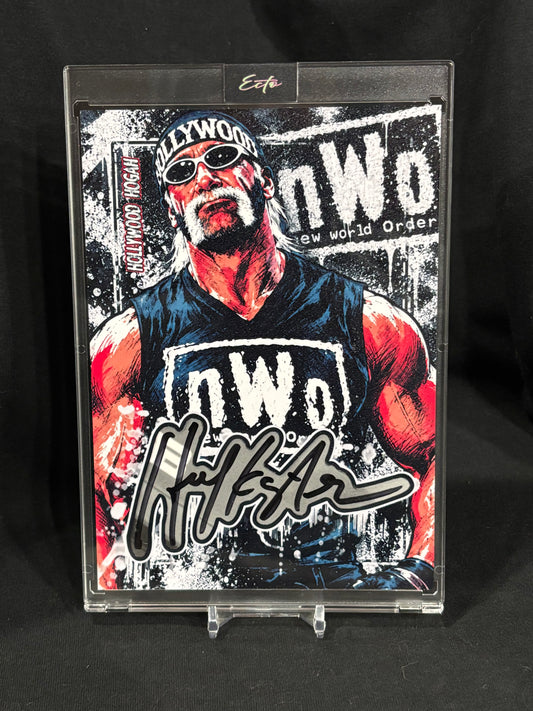 “Hollywood” Hulk Hogan – nWo 5×7 Cut Signature Art | JSA Donor | 1st Edition