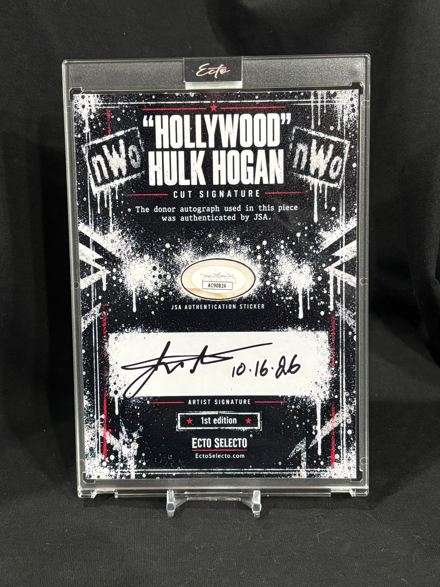 “Hollywood” Hulk Hogan – nWo 5×7 Cut Signature Art | JSA Donor | 1st Edition