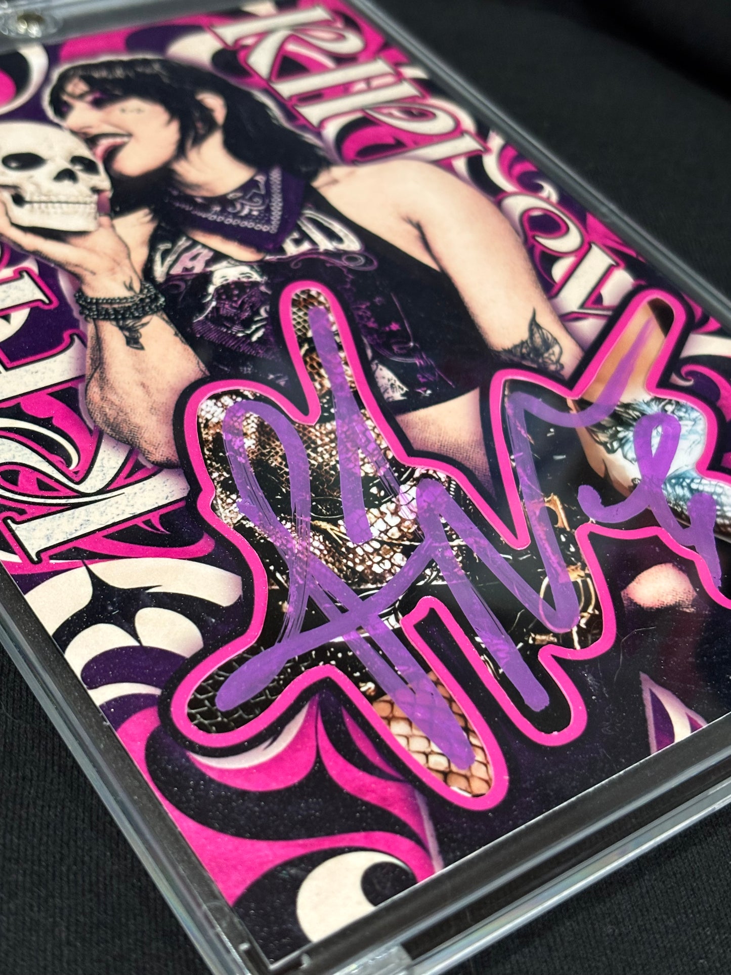 Rhea Ripley “Psychedelic Nightmare” 5×7 Cut Signature – JSA Witnessed – 1/1