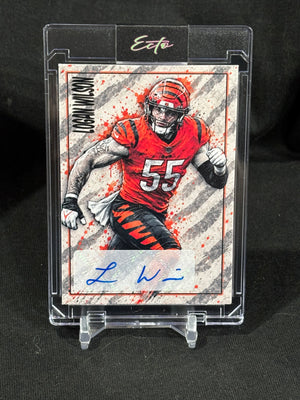 Logan Wilson — 1/1 Harvested Autograph Custom Art Card | Cincinnati Bengals