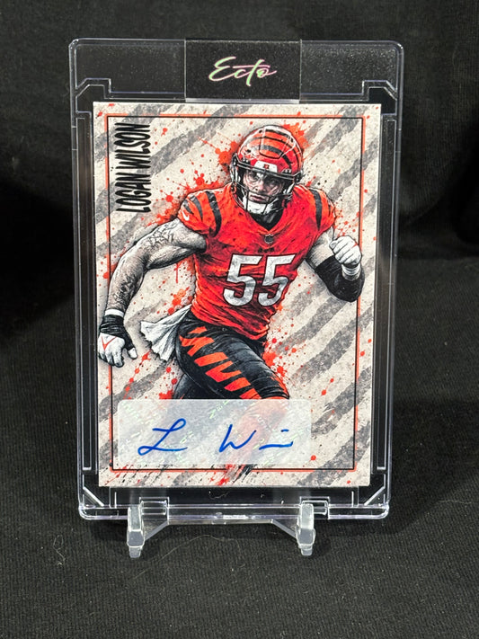Logan Wilson — 1/1 Harvested Autograph Custom Art Card | Cincinnati Bengals