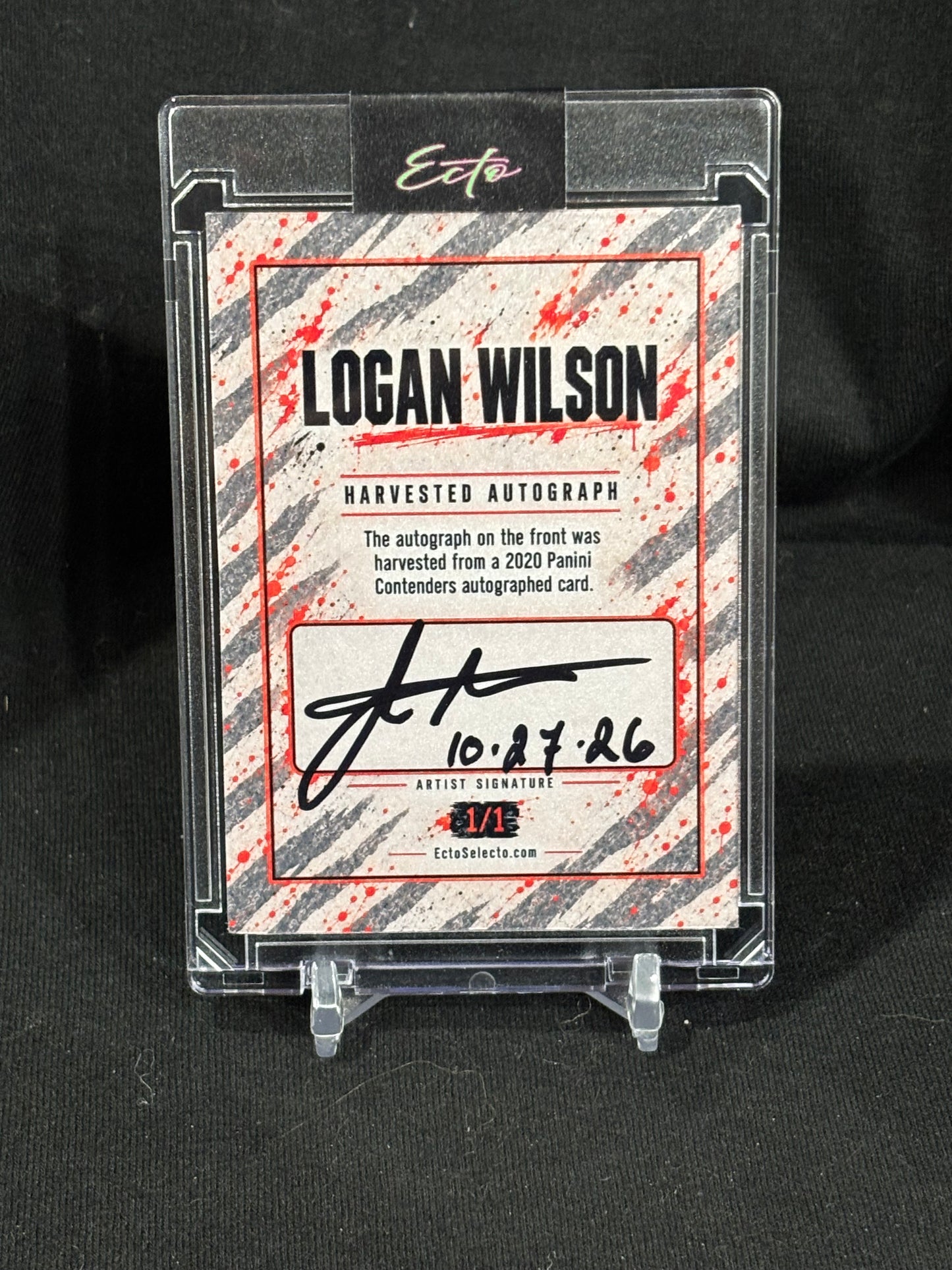 Logan Wilson — 1/1 Harvested Autograph Custom Art Card | Cincinnati Bengals