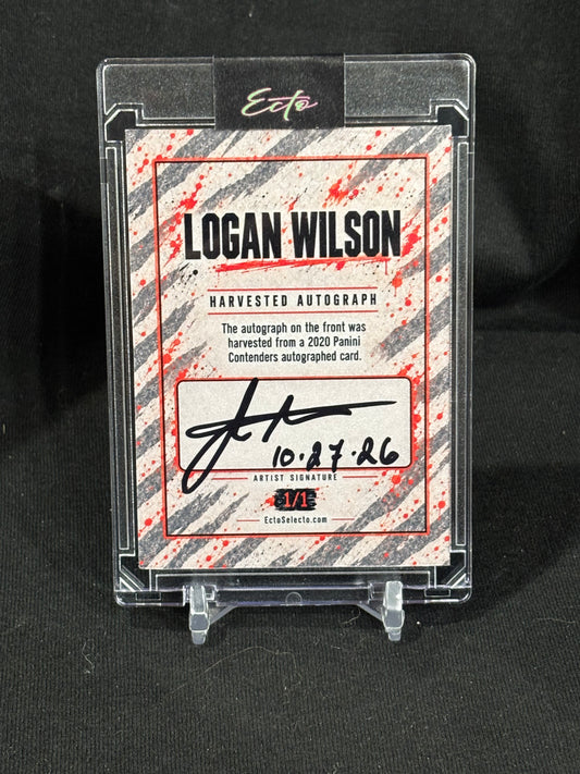 Logan Wilson — 1/1 Harvested Autograph Custom Art Card | Cincinnati Bengals