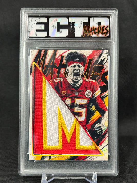 Patrick Mahomes – “Warpaint Relics” – (Ecto 1/1 Custom Relic Card)