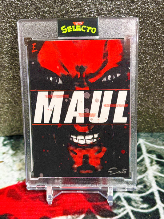🔴 MAUL – Brutalist Micro Art Card by Ecto Selecto 💥 Limited to 50