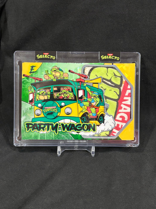 TMNT Party Wagon – 1988 Bed Sheet Relic – (Ecto Selecto 1/1 Oversized Card)