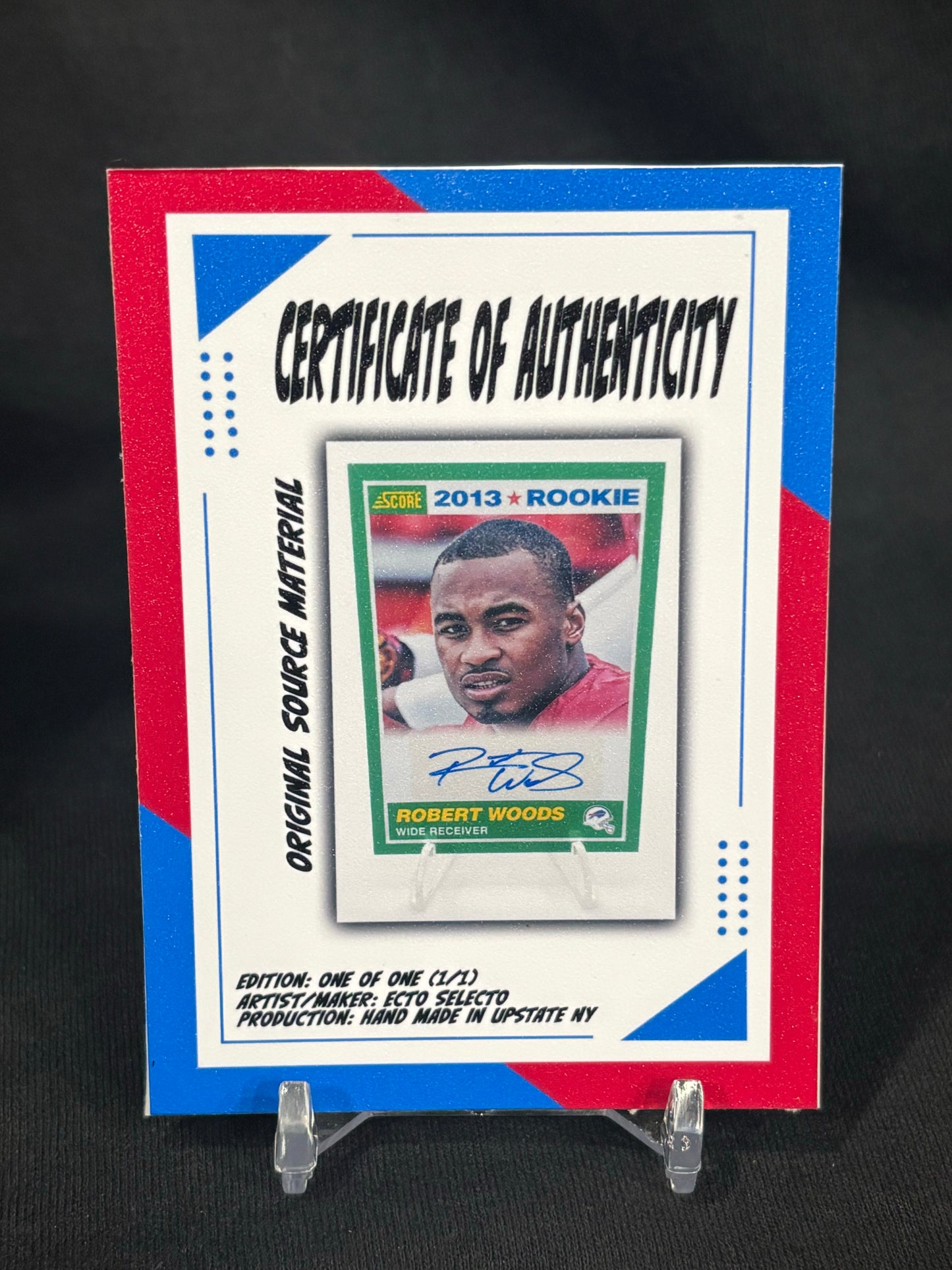 Robert Woods – 1/1 Harvested Autograph – Ecto Selecto Custom Art Card